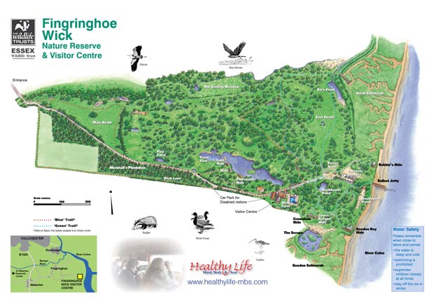 Fingringhoe Wick Nature Reserve and Visitor Centre map