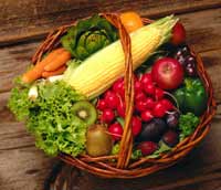 Fruit and vegetables basket