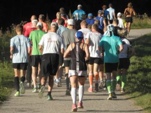 Running with a group 