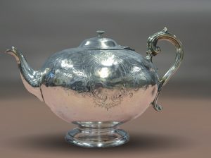 antigue silver teapot 