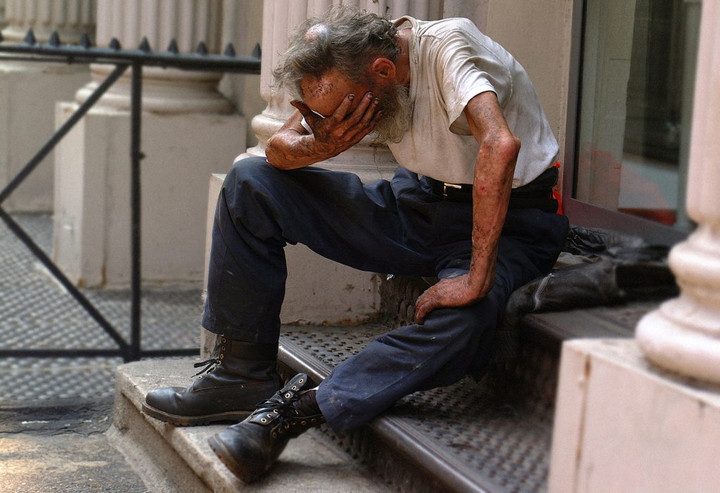 Elderly man with depression