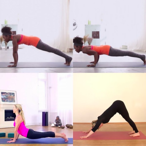 Plank → Chaturanga Dandasana → Upward-Facing Dog → Downward-Facing Dog