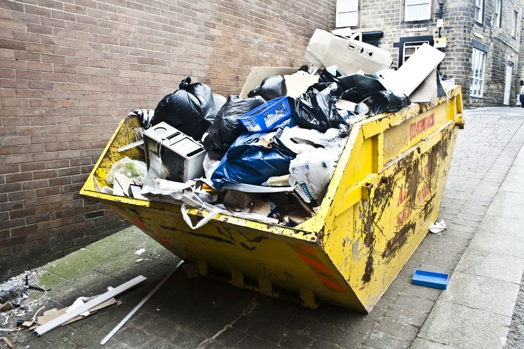 Rubbish in a skip