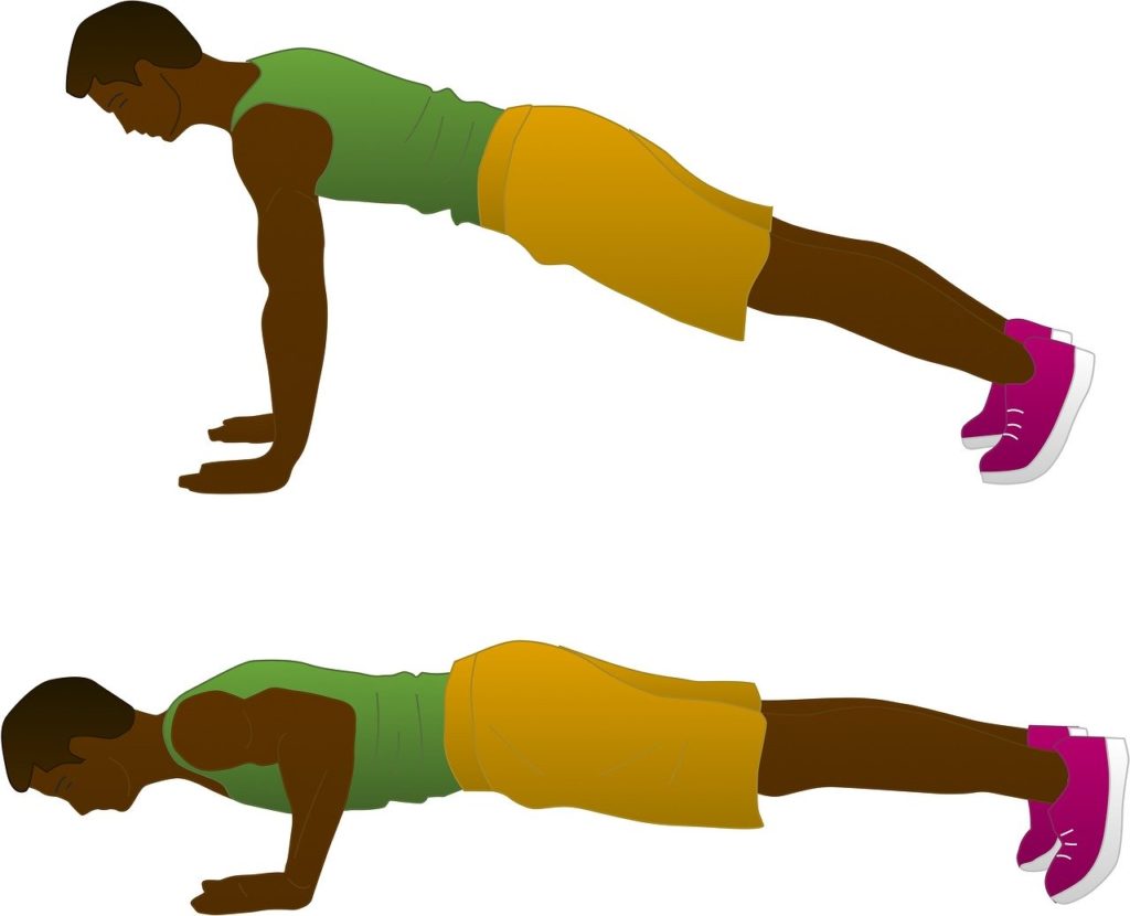 Press ups - part of your simple lockdown workou