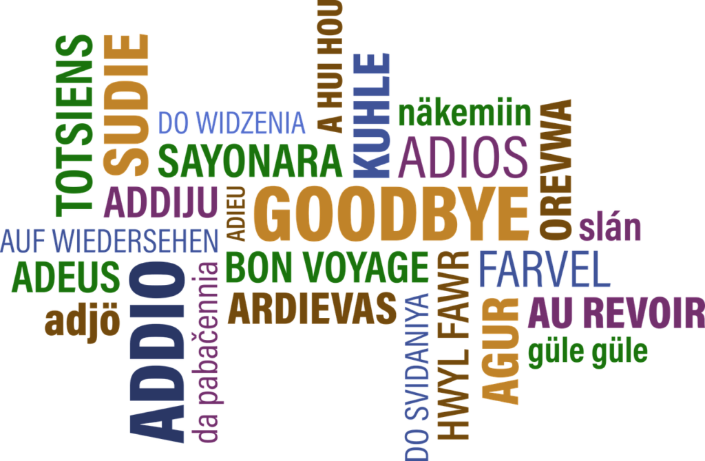 Learning to say goodbye in a foreign language