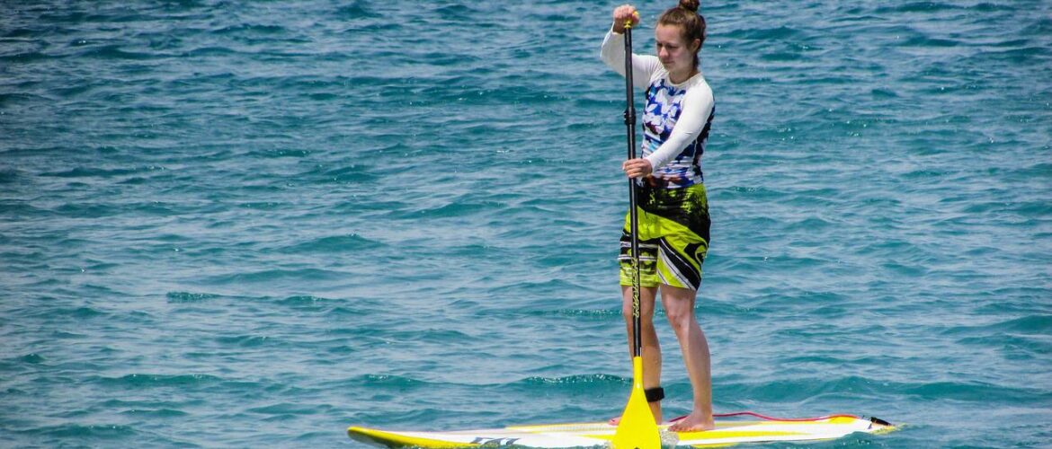 Paddle boarding is fun and challening and offers many health benefits, too