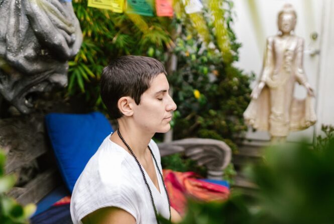 A corner of your garden for prayer, perhaps with a statue, is good for body mind and spirit