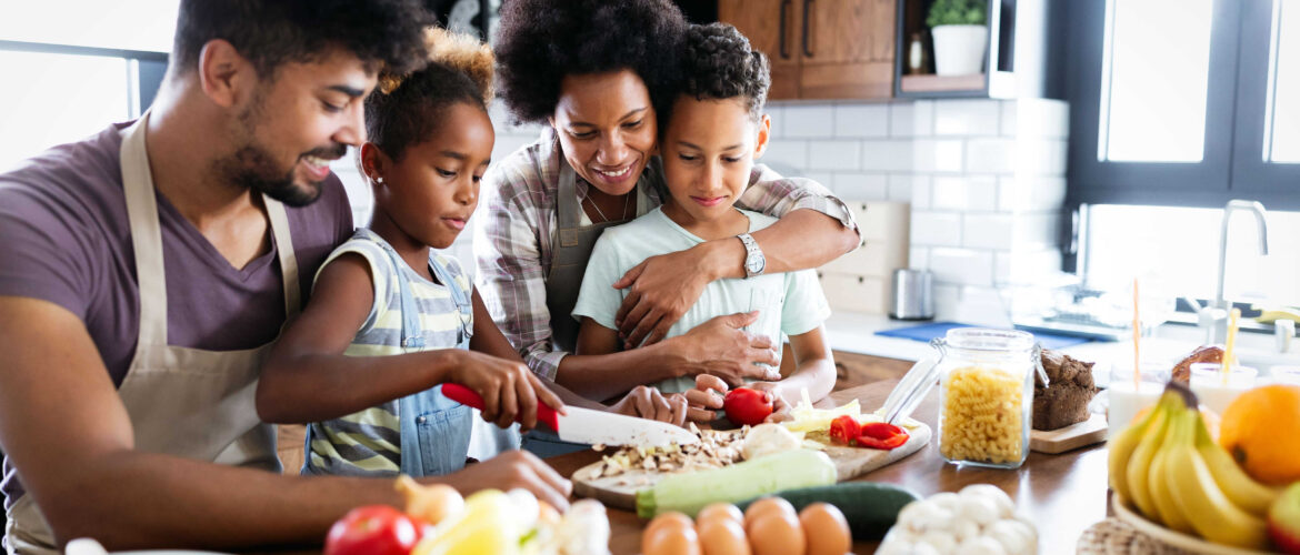 Preparing a healthy meal together is a great way to protect your family's health