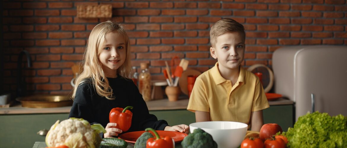 Encourage foster children to help prepare food such as fresh veg