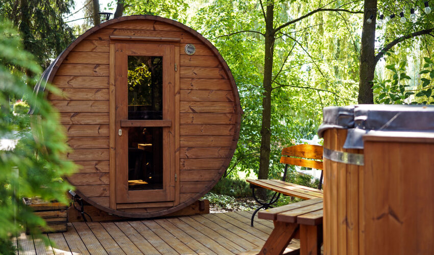 A barrel sauna in your garden could help you reap the beneifts of using a sauna after working out