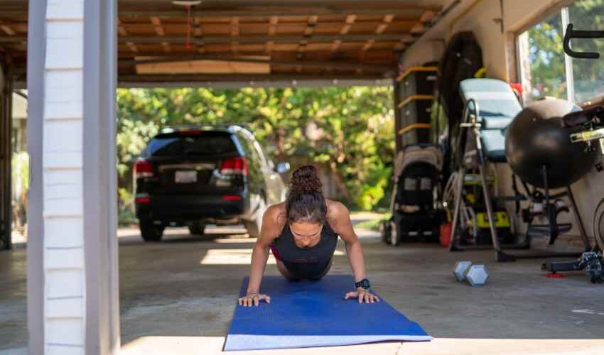 A garage gym is often a perfect area for a home gym